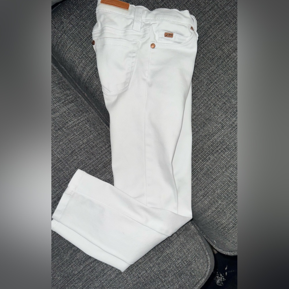 GIRLS WHITE PINC PANTS

Read description please